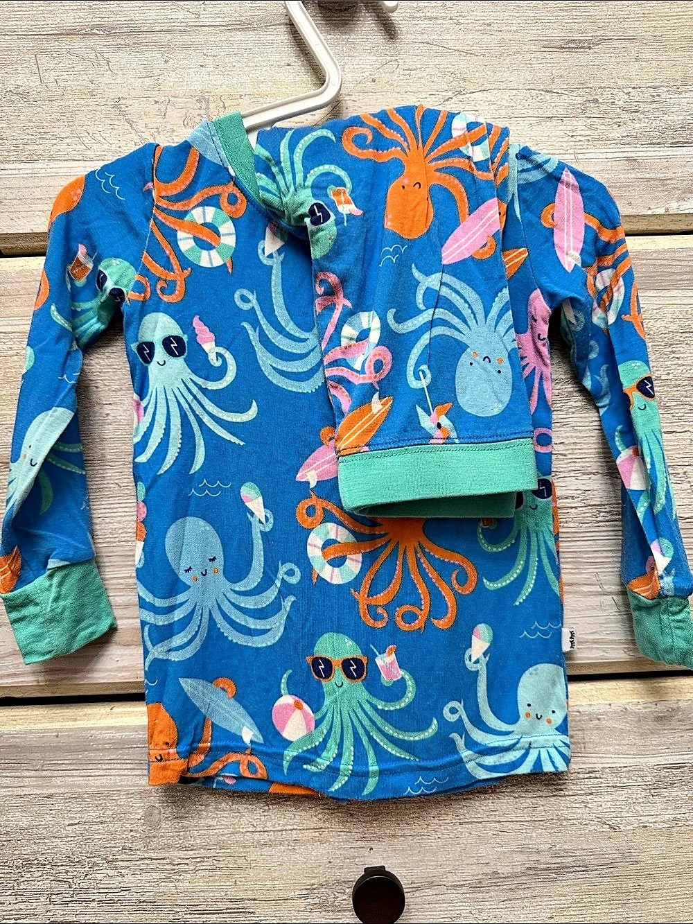 little sleepies Octopus Party long sleeve pajamas set 12-18